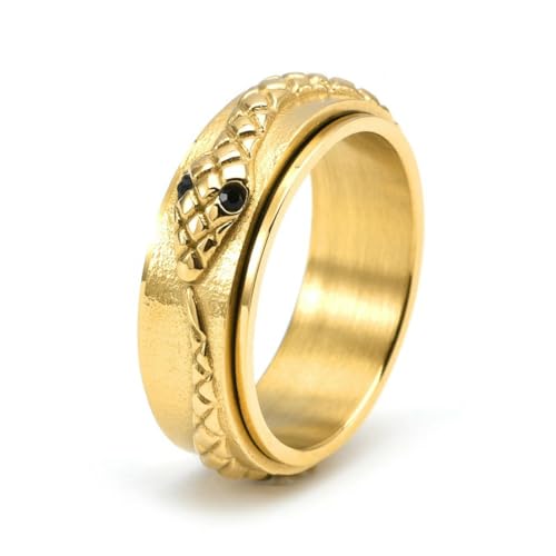 fycouyee Persönlichkeit kreativer männlicher Schlangenring rotierender Schlangenschmuck von fycouyee