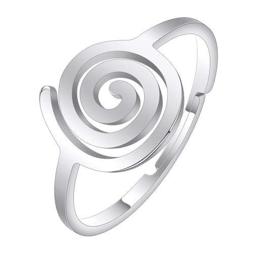 fycouyee Personalisierter geometrischer Spiralring verstellbar von fycouyee