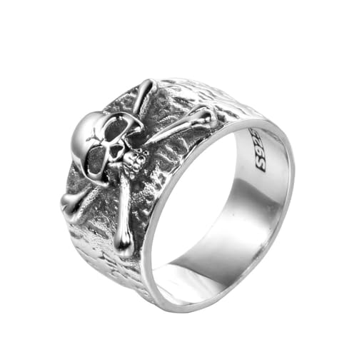 fycouyee Personality rings skulls punk style men's rings von fycouyee