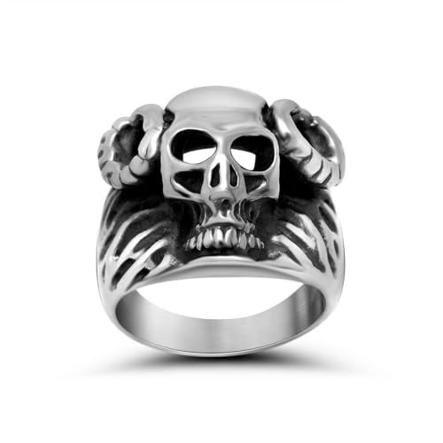 fycouyee Punk Gothic Rock Persönlichkeit Titan World of Warcraft Schafskopf Herrenring von fycouyee