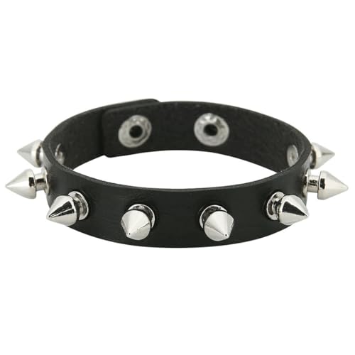 fycouyee Punk Persönlichkeit Ohrstecker Paar Lederarmband Rock Gothic von fycouyee