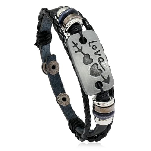 fycouyee Punk Schmuck Mode Leder Armbänder von fycouyee