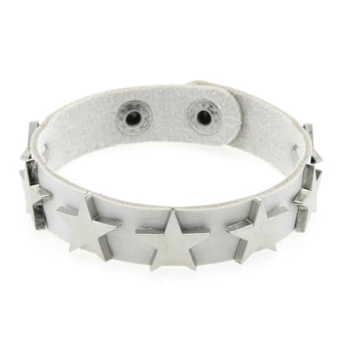 fycouyee Punk Stern Niet Armband Persönlichkeit PU Leder Stern Paar Armband von fycouyee