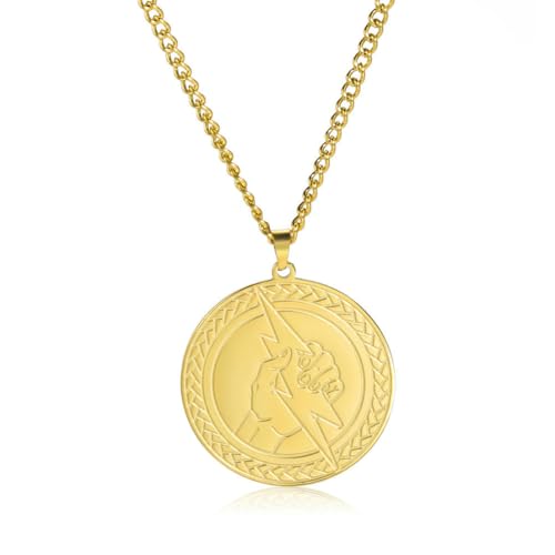fycouyee Punk Titan Stahl Halskette Holding Ning Bolzen Medaillon Anhänger Edelstahl Halskette für Männer und Frauen fycouyee Punk Titan Stahl Halskette Holding Ning Bolzen Medaillon Anhänger Edelstahl Halskette für Männer und Frauen von fycouyee
