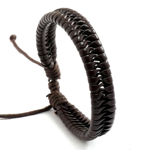 fycouyee Punk handgewebtes Lederarmband Modeschmuck Armband von fycouyee