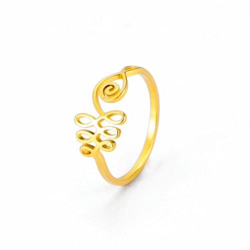 fycouyee Retro Simple Fashion Herren und Damen Geometrischer Edelstahlring von fycouyee