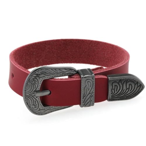 fycouyee Rindslederarmband mit Retro-Nischen-Punk-Persönlichkeitsarmband von fycouyee