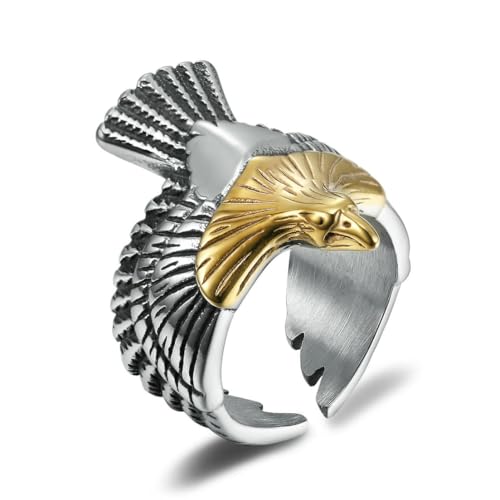 fycouyee Ring Herren Adler Edelstahl Schmuck von fycouyee