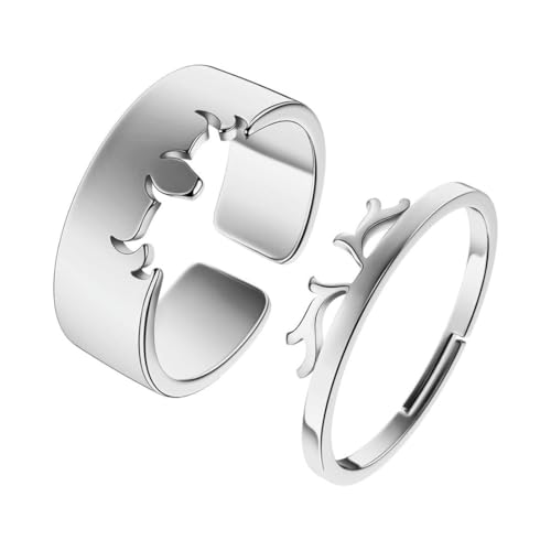 fycouyee Ringe Geweih Schmuck Edelstahl Paar Ringe fycouyee Ringe Geweih Schmuck Edelstahl Paar Ringe von fycouyee