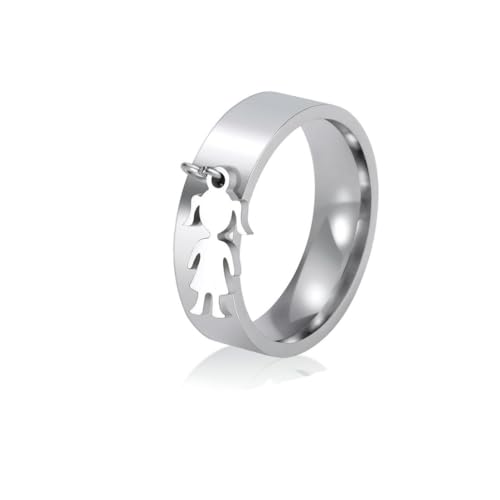 fycouyee Ringe Mode Nische Ring Paar Ringe Paar Mädchen Anhänger Edelstahl Ringe von fycouyee