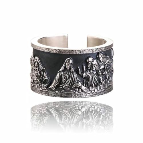 fycouyee Ringe Vintage offen Herren und Damen verstellbarer Indexring kreuzt Nische von fycouyee