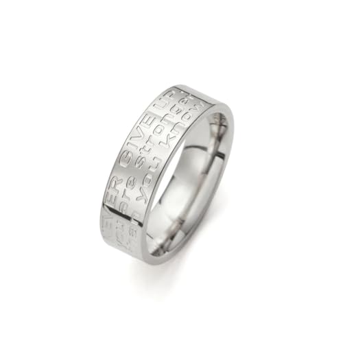 fycouyee STILVOLL UND EINFACH, NIEMALS AUFGEBEN TENNIS 6MM RING AUS EDELSTAHL fycouyee STILVOLL UND EINFACH, NIEMALS AUFGEBEN TENNIS 6MM RING AUS EDELSTAHL von fycouyee