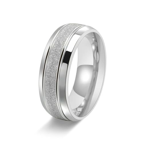 fycouyee Schmirgelringe für Männer und Frauen 8MM Innenbogen Nische Matt 18K Gold von fycouyee