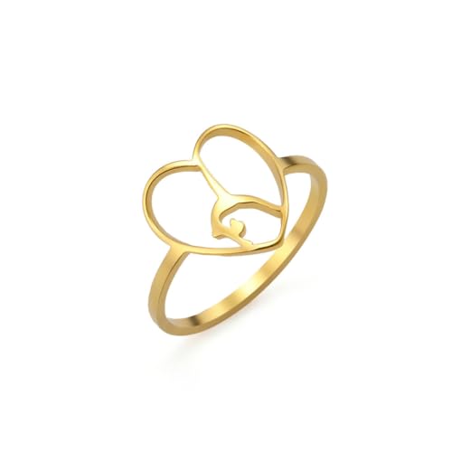 fycouyee Schmuck Damen Schmuck Liebe hohl Gymnastik Edelstahl Ring fycouyee Schmuck Damen Schmuck Liebe hohl Gymnastik Edelstahl Ring von fycouyee
