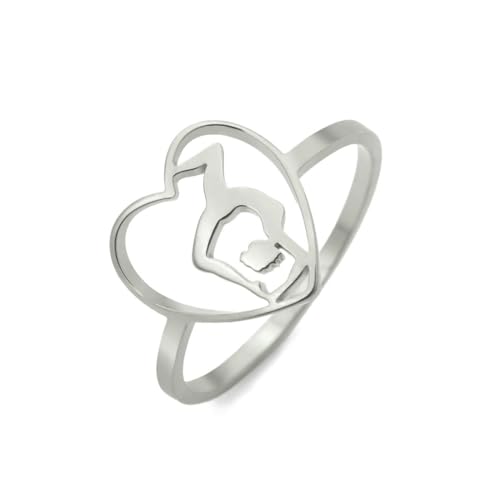 fycouyee Schmuck Damen Schmuck Liebe hohl Gymnastik Edelstahl Ring fycouyee Schmuck Damen Schmuck Liebe hohl Gymnastik Edelstahl Ring von fycouyee