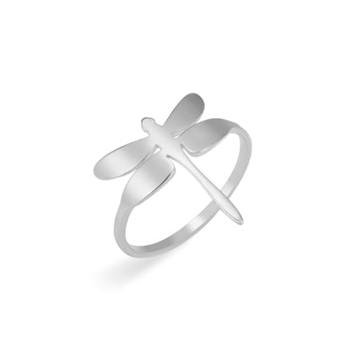 fycouyee Schmuck Einfache Tierflügel Libelle Damenschmuck Edelstahl Ring fycouyee Schmuck Einfache Tierflügel Libelle Damenschmuck Edelstahl Ring von fycouyee