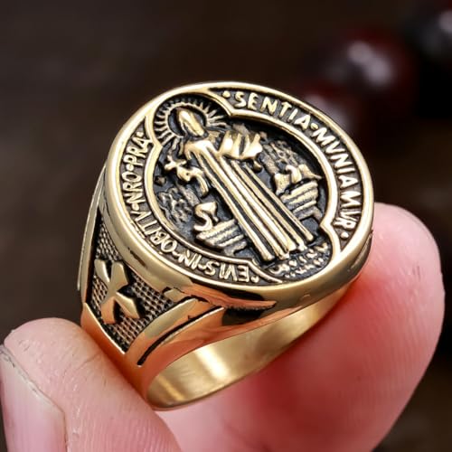 fycouyee Schmuck Europäische Mythologie Porträt Herren Edelstahl Ring von fycouyee