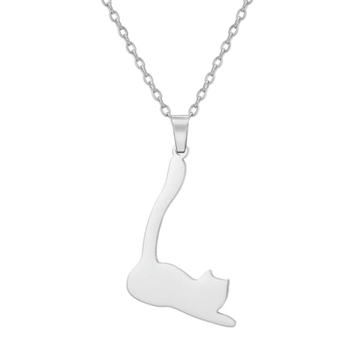 fycouyee Schmuck Mode Einfache Frau Katze Edelstahl Halskette fycouyee Schmuck Mode Einfache Frau Katze Edelstahl Halskette von fycouyee