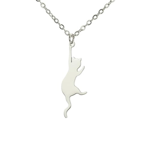 fycouyee Schmuck Mode Einfache Glänzende Frau Süßes Kätzchen Edelstahl Halskette fycouyee Schmuck Mode Einfache Glänzende Frau Süßes Kätzchen Edelstahl Halskette von fycouyee