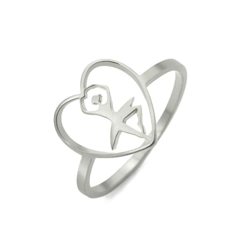 fycouyee Schmuck Mode Einfache Liebe Durchbrochenes Ballett Tänzerin Edelstahl Ring fycouyee Schmuck Mode Einfache Liebe Durchbrochenes Ballett Tänzerin Edelstahl Ring von fycouyee