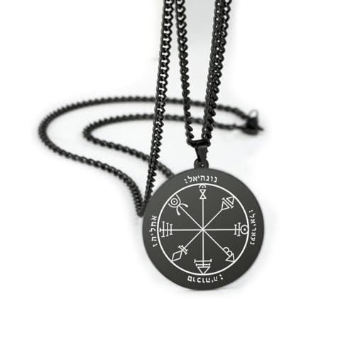 fycouyee Schmuck Mode einfache Lasermarkierung Salomo Edelstahl Halskette von fycouyee