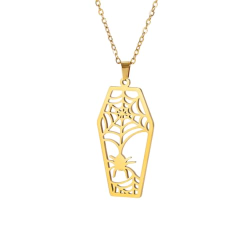 fycouyee Schmuck Mode hohle Spinne Knoten Netz Anhänger Edelstahl Halskette von fycouyee