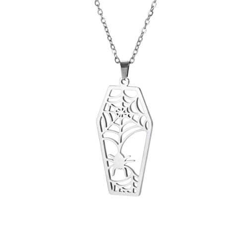 fycouyee Schmuck Mode hohle Spinne Knoten Netz Anhänger Edelstahl Halskette von fycouyee