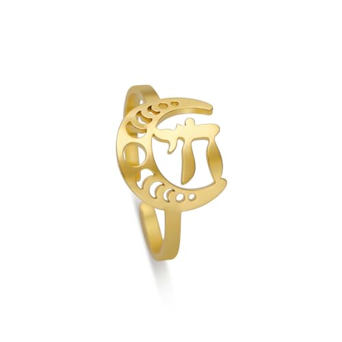 fycouyee Schmuck Mond π Linie Symbol offener Edelstahl Ring für Männer und Frauen fycouyee Schmuck Mond π Linie Symbol offener Edelstahl Ring für Männer und Frauen von fycouyee