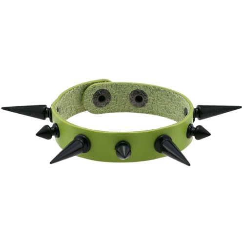fycouyee Schmuck Persönlichkeit Herren- und Damenarmbänder spitz zulaufende Nieten PU-Armband von fycouyee