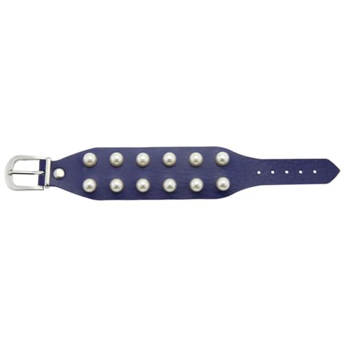 fycouyee Schmuck Punk Imitation Perle Ohrstecker Mode Leder Armbänder Paar von fycouyee