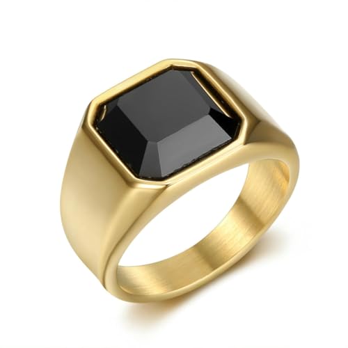 fycouyee Schmuck Titan Stahl Herren glänzend schwarz Edelstein Ring fycouyee Schmuck Titan Stahl Herren glänzend schwarz Edelstein Ring von fycouyee
