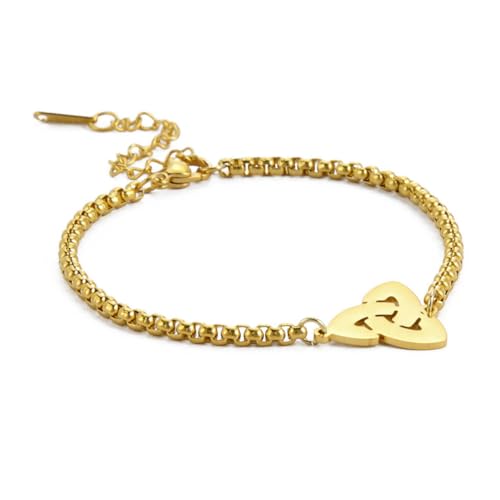 fycouyee Schmuck dickes Dreieck keltischer Knoten Anhänger Armband Mode Edelstahl fycouyee Schmuck dickes Dreieck keltischer Knoten Anhänger Armband Mode Edelstahl von fycouyee