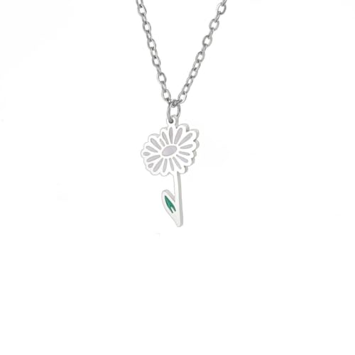 fycouyee Schmuck farbbeständige 18k Dezember Blume Anhänger Edelstahl Halskette fycouyee Schmuck farbbeständige 18k Dezember Blume Anhänger Edelstahl Halskette von fycouyee