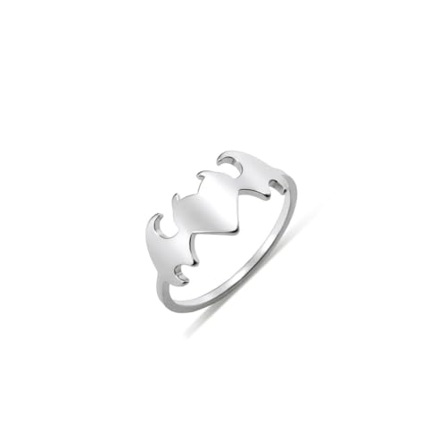 fycouyee Schmuck stilvoller glänzender fledermausförmiger Ring aus Edelstahl fycouyee Schmuck stilvoller glänzender fledermausförmiger Ring aus Edelstahl von fycouyee