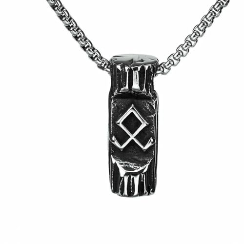 fycouyee Schmuckanhänger Edelstahl Halskette Wikinger Runen von fycouyee