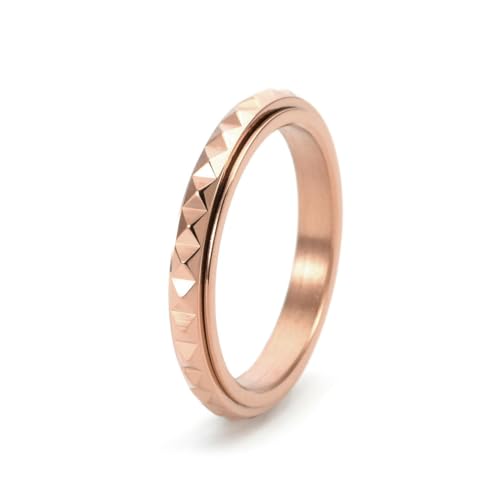 fycouyee Seitliche Pyramide drehbarer Ring weibliches Roségold Ornament von fycouyee