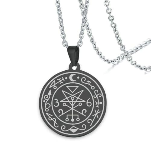 fycouyee Siegel Rune Amulett Halskette Edelstahl Hip Hop Anhänger Schmuck für Männer und Frauen fycouyee Siegel Rune Amulett Halskette Edelstahl Hip Hop Anhänger Schmuck für Männer und Frauen von fycouyee