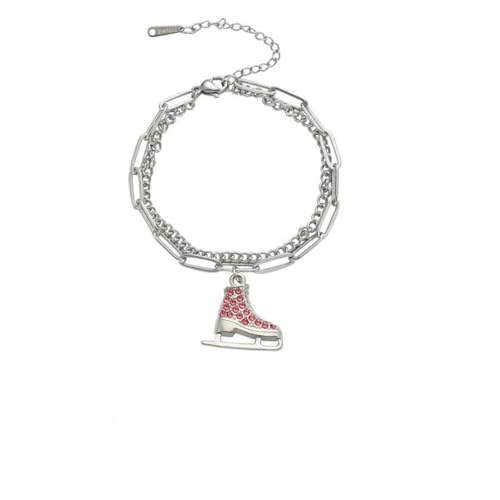 fycouyee Skate Armband Damen Zirkon Anhänger Schmuck Figaro Kette Accessoires fycouyee Skate Armband Damen Zirkon Anhänger Schmuck Figaro Kette Accessoires von fycouyee