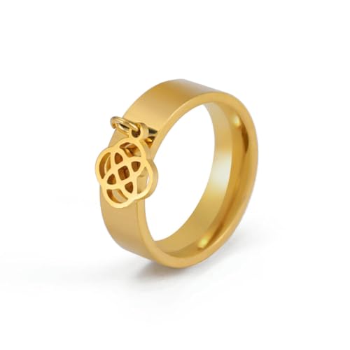 fycouyee Statement hohler keltischer Knotenanhänger aus Edelstahl Ring von fycouyee