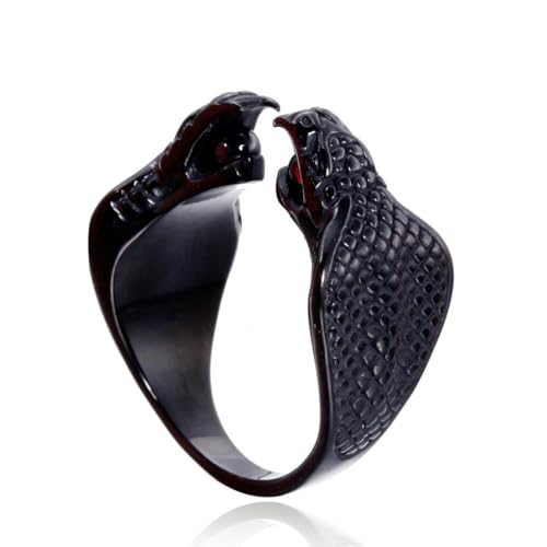 fycouyee Statement men's ring with gemstone snake von fycouyee