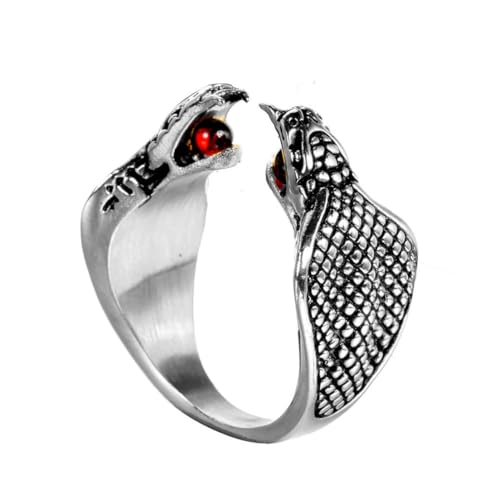 fycouyee Statement men's ring with gemstone snake von fycouyee