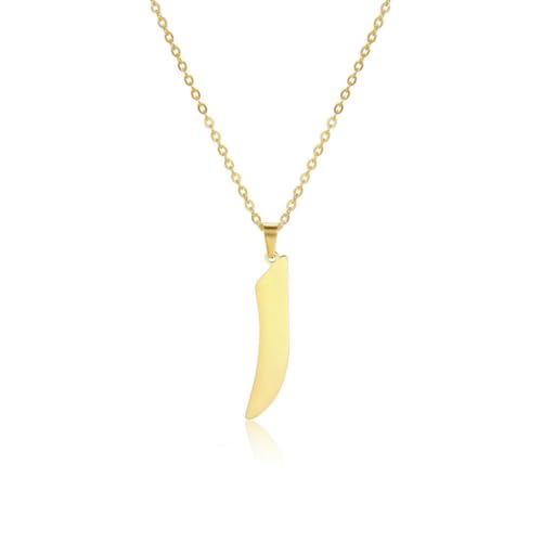 fycouyee Stilvolles Statement minimalistische arabische Buchstabenanhänger Halskette aus Edelstahl von fycouyee