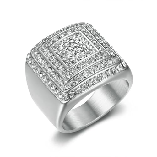 fycouyee THE RING DIAMANTBESETZTER LUXUS-HIP-HOP-HERRENRING von fycouyee
