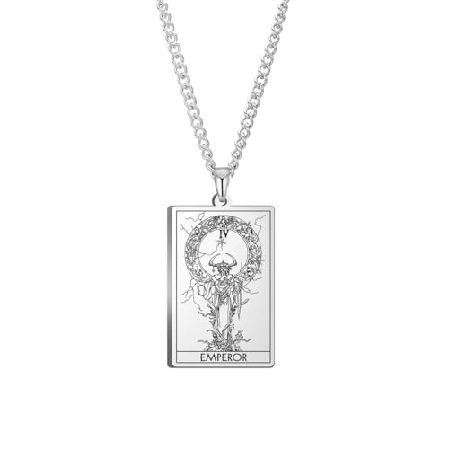 fycouyee Tarot 22 Spielkarten Quadrat Edelstahl Kubanische Halskette von fycouyee