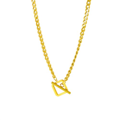 fycouyee Titanstahl OT Verschluss Hip Hop Halskette von fycouyee