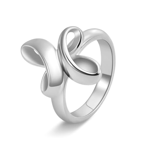 fycouyee Übertriebener kreuzförmiger Damenring glänzendes Schmuckband aus 18 Karat Gold von fycouyee