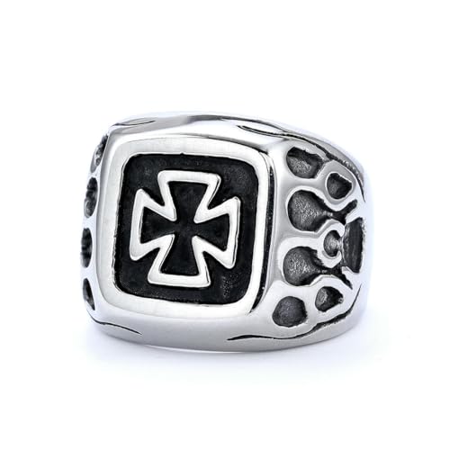 fycouyee Unisex-Kreuzring aus Titanstahl von fycouyee