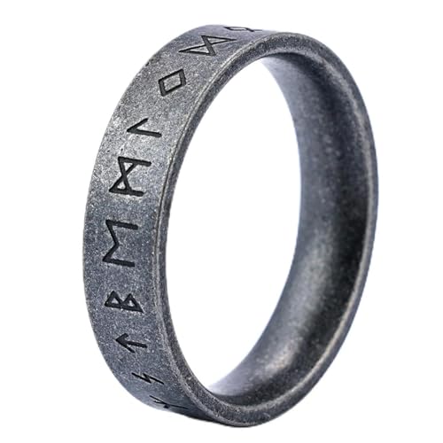fycouyee Unisex Schmuck Herren Persönlichkeit Einfache Vintage Wikinger Rune Ring Schmuck von fycouyee