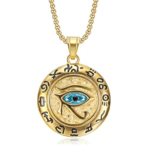 fycouyee Vintage Altägyptisches Auge des Horus Anhänger Ornament Adlerkopf Auge Anhänger Halskette von fycouyee
