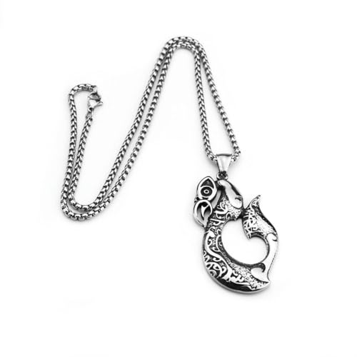 fycouyee Vintage Edelstahl Herren Anhänger Persönlichkeit Wikinger Angelhaken von fycouyee